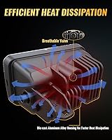 Vista 4 de Luces antiniebla LED DOT para conducción de faros antiniebla compatibles con Ford F150 2015-2020, Super Duty 2017-2018, 1 par negro