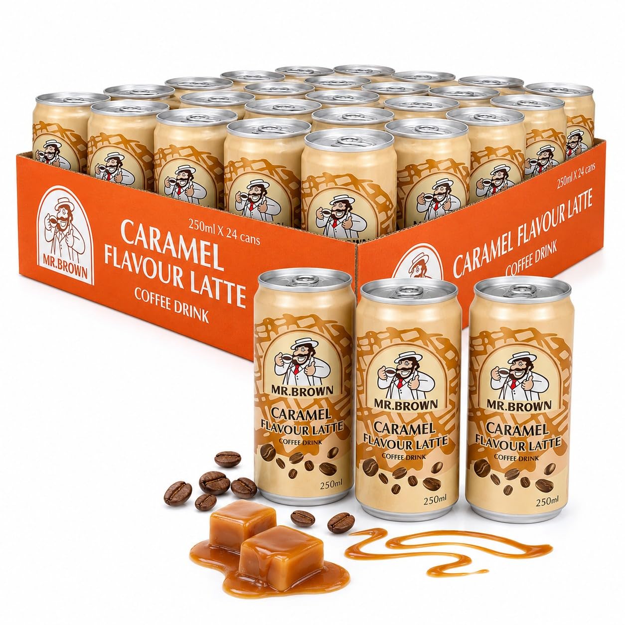 Mr. Brown Caramel Flavour Latte, inkl. Pfand, 24 x 250ml
