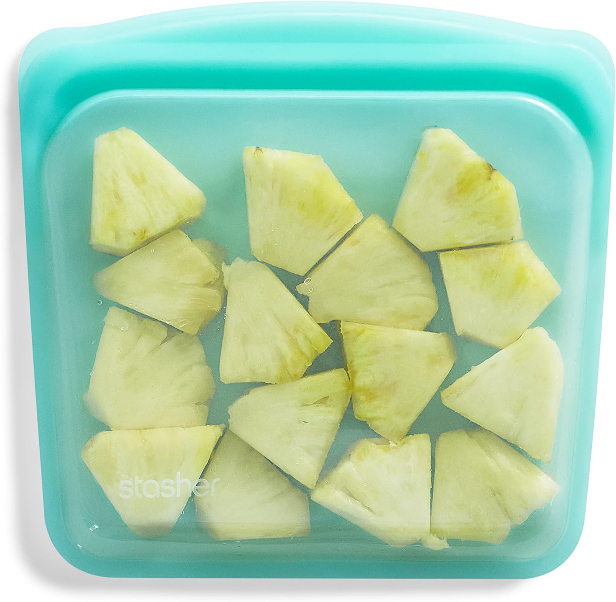 Reusable Silicone Food Bag, Sandwich Bag, Sous vide Bag, Storage Bag, Aqua