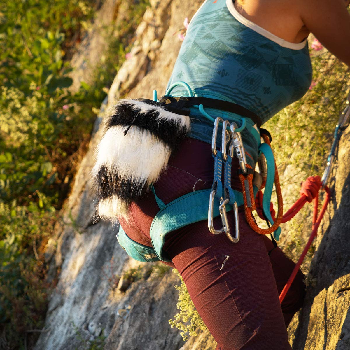 BG Climbing Bolsa de tiza cola para escalada, bloqueo, gimnasia - Original bolsa de Pof para niños y adultos