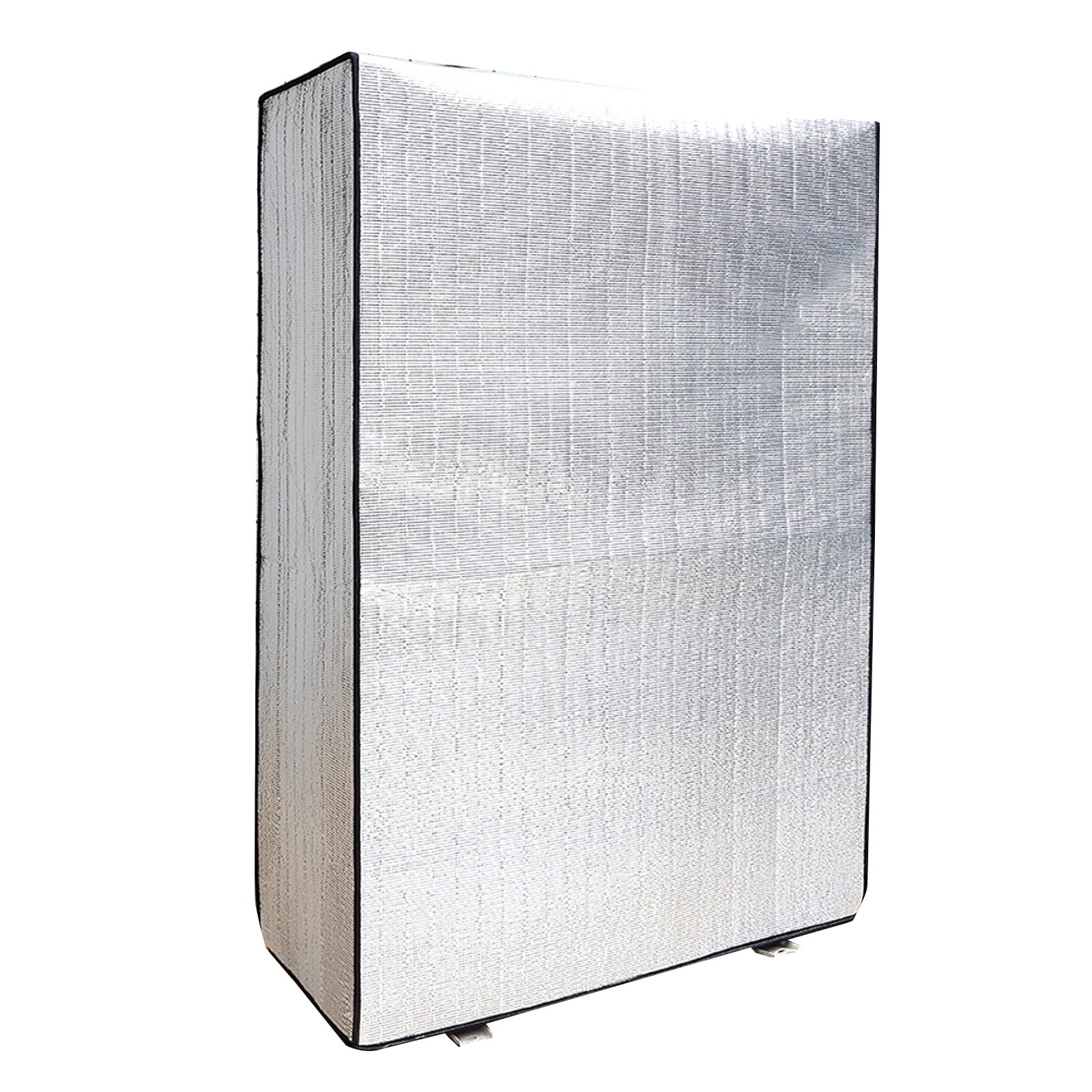 Copri Condizionatori da Esterno, Grande Copri Condizionatori, Resistenza Invernale alla Pioggia e alla Neve, Materiale in Pellicola di Alluminio(125x36x96cm/49x14x37in)