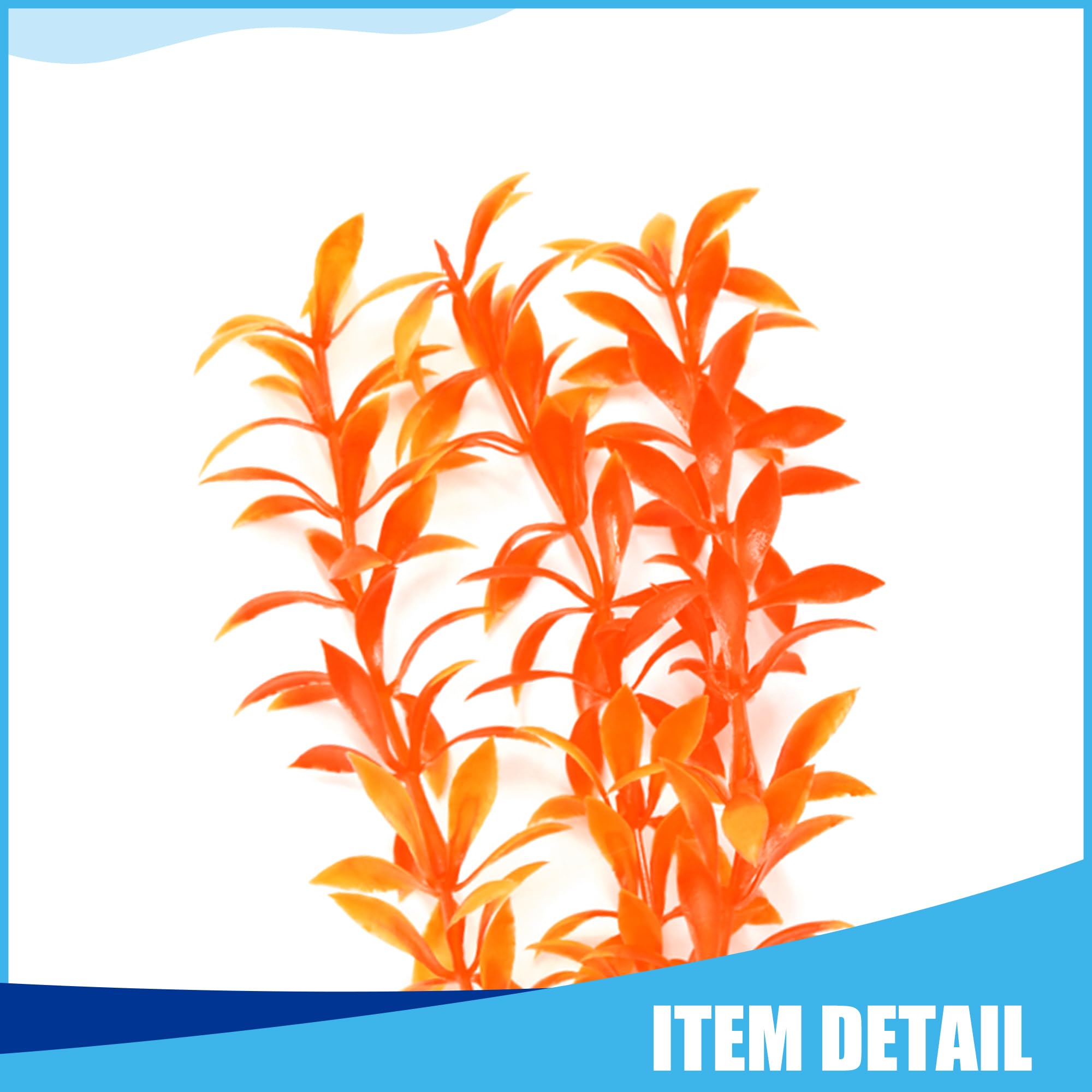 CAPASTEC Aquarium Decoration, Plastic Aquarium Plants Grass Plant Decorative Landscape for Aquarium Fish Tank(Orange,6Pcs) - Image 3