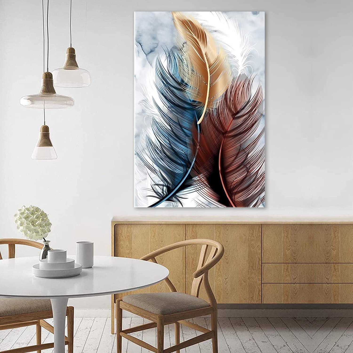 Amazon｜絵画 美しい羽ですインテリア 絵画 水彩画ですアート