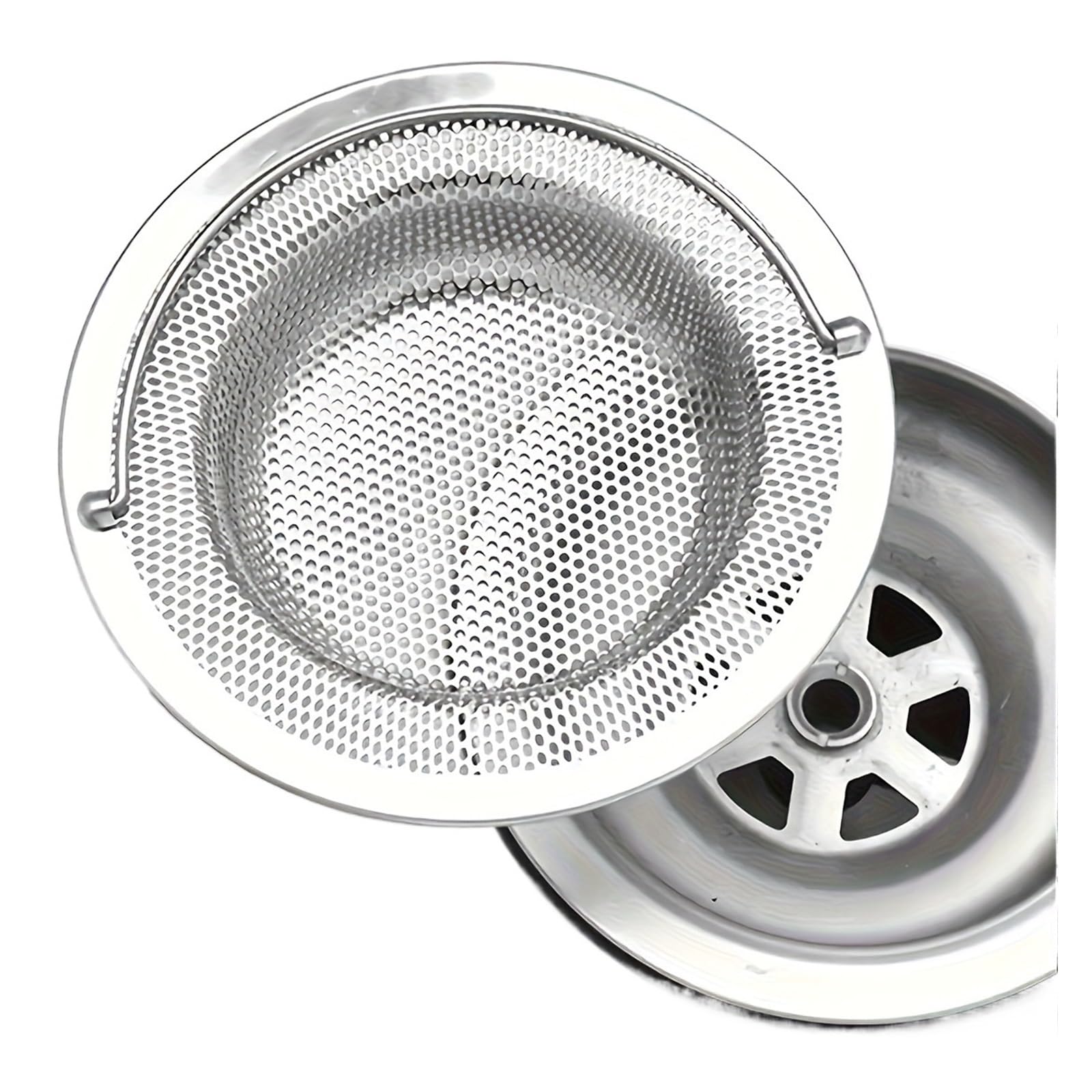 Fit for Rustproof Mesh Sink Filter with Handle | Kitchen & Bathroom Drain Strainer | Clogging Catcher for Vegetables & Fruits