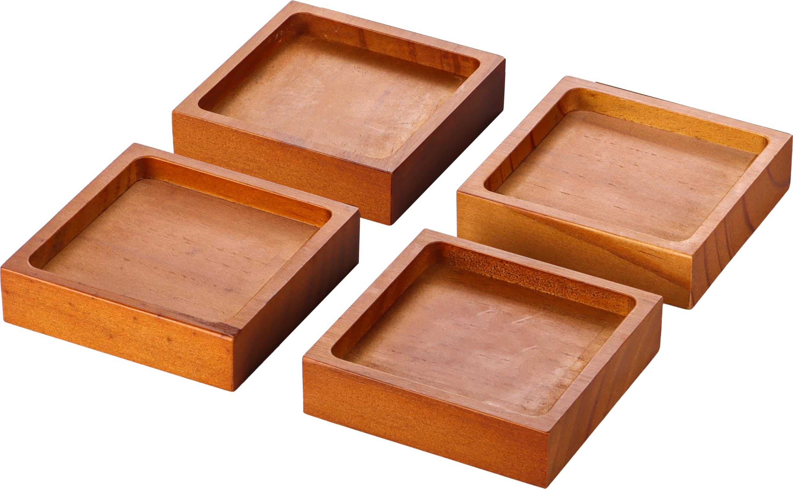 Photo 1 of Lufia Solid Pine Wood Furniture Risers - 1 Inch, Brown Wood - 4 Pack