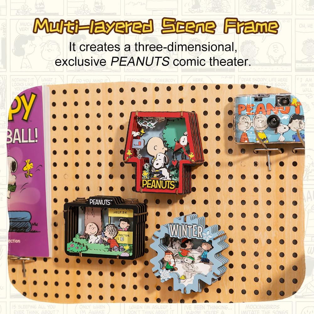 Amazon.com: puremind Snoopy Puzzle 3D Wooden Kit, Peanuts Winter