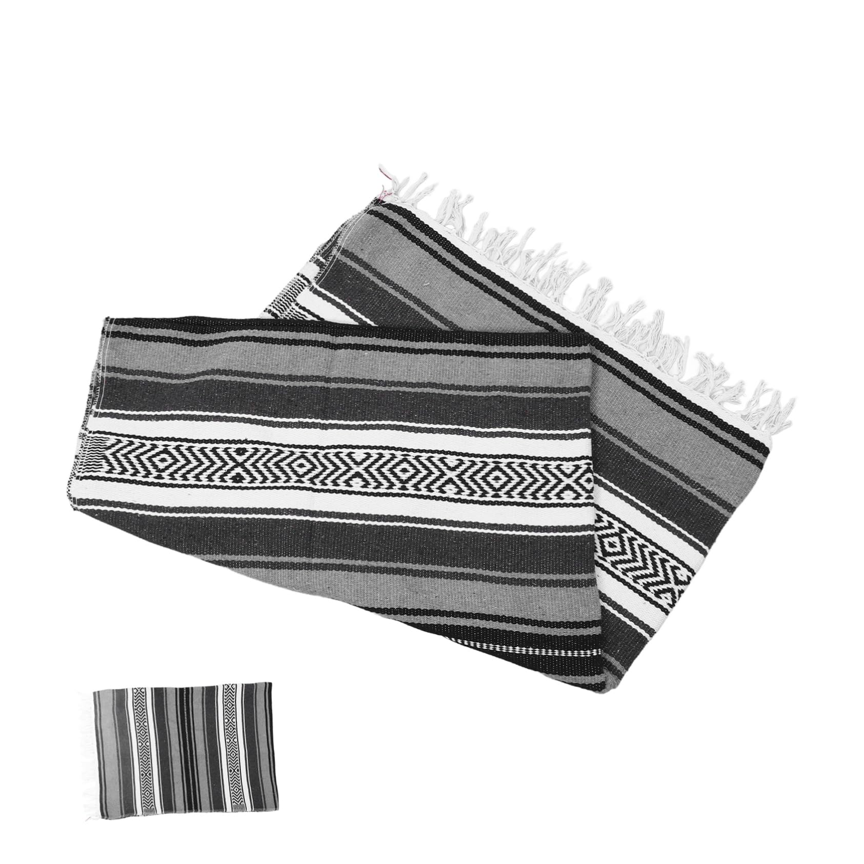 Manta de algodón suave y gruesa Luxshiny con acabado jacquard premium estilo sarape