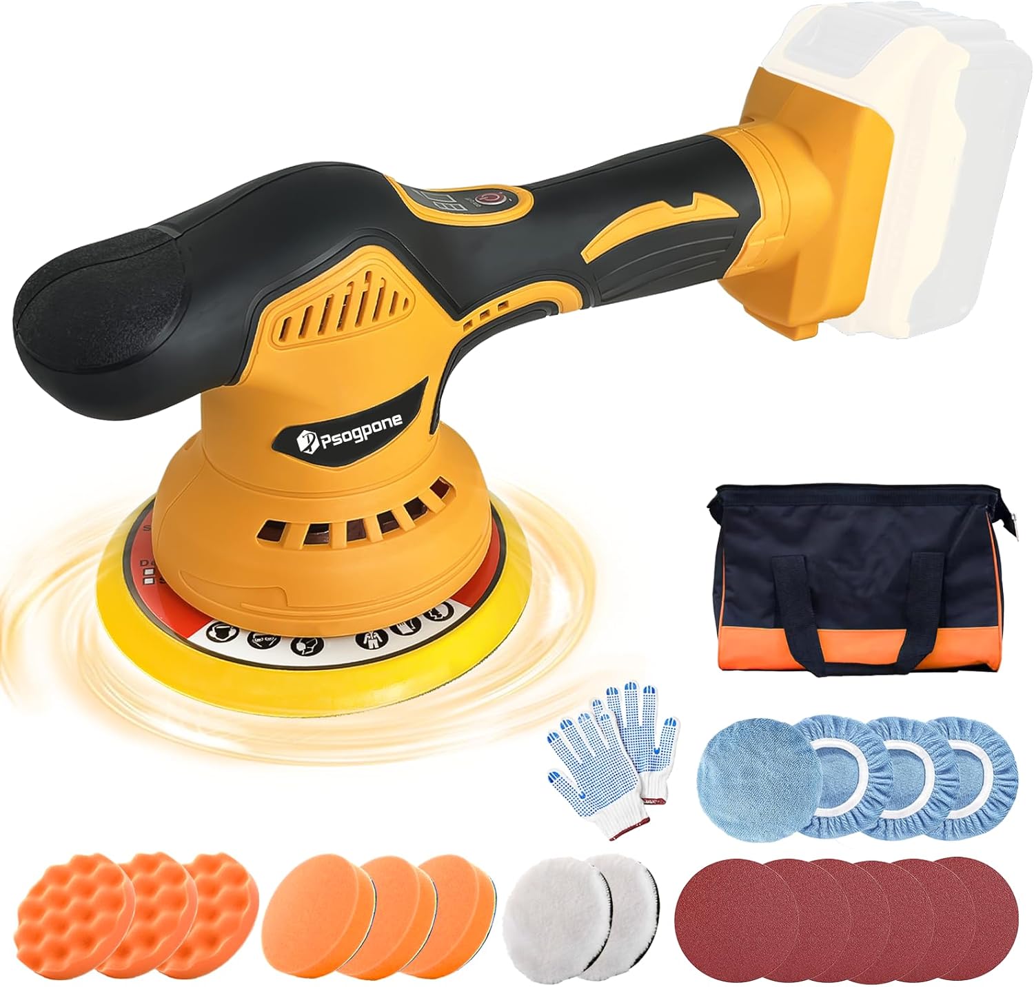 Cordless Car Buffer Polisher for Dewalt Battery with 6 Variable Speed