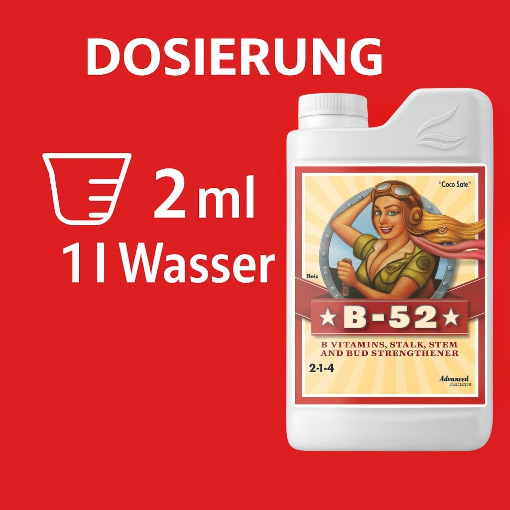 Weedness Advanced Nutrients B-52 1 L – Complejo vitamínico para crecimiento fuerte y reducción del estrés – Tierra coco hidroponía