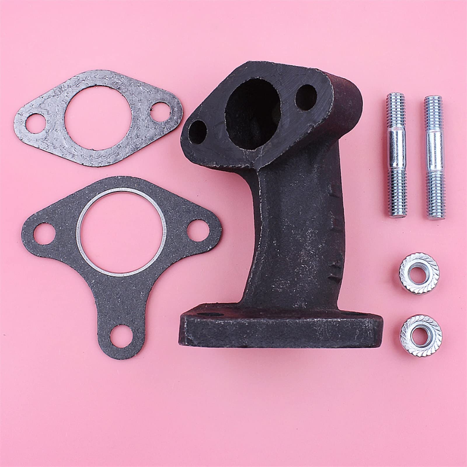 MANGRY Silenziatore di Scarico Tubo Collettore Guarnizione Bullone Dado Guarnizione Kit for GX340 GX390 11HP 13HP GX 340 390 Rasaerba Motore Pezzo di Ricambio