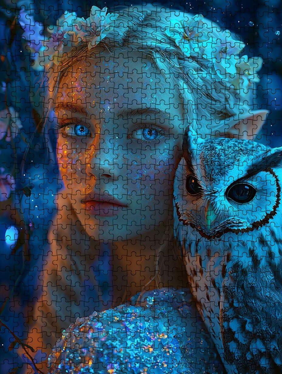 Puzzle 2000 Pezzi Animali Donna 3D Puzzle per Adulti Impegnativo, Educa Puzzles Artistico, Divertente E Stimolante Puzzles Decorativo per La Famiglia, Regalo e Decorazione Pareti BXHZW6-230