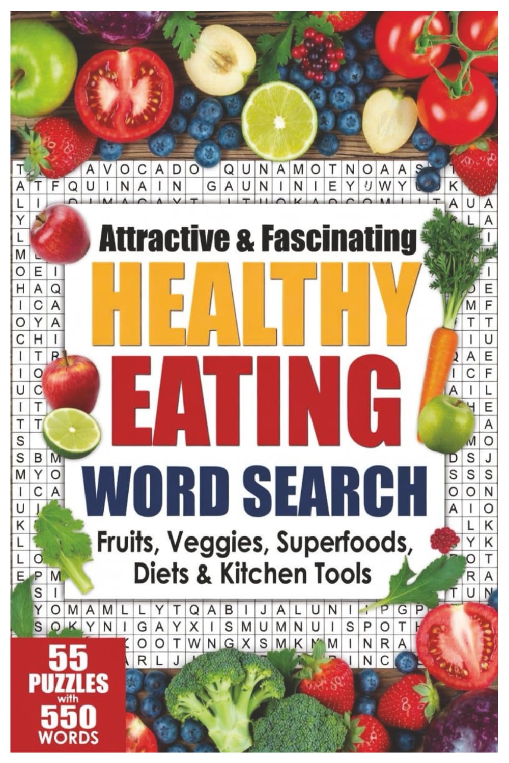 Healthy Eating Word Search: A Nutritious Brain-Boosting Puzzle Book for Wellness Lovers
