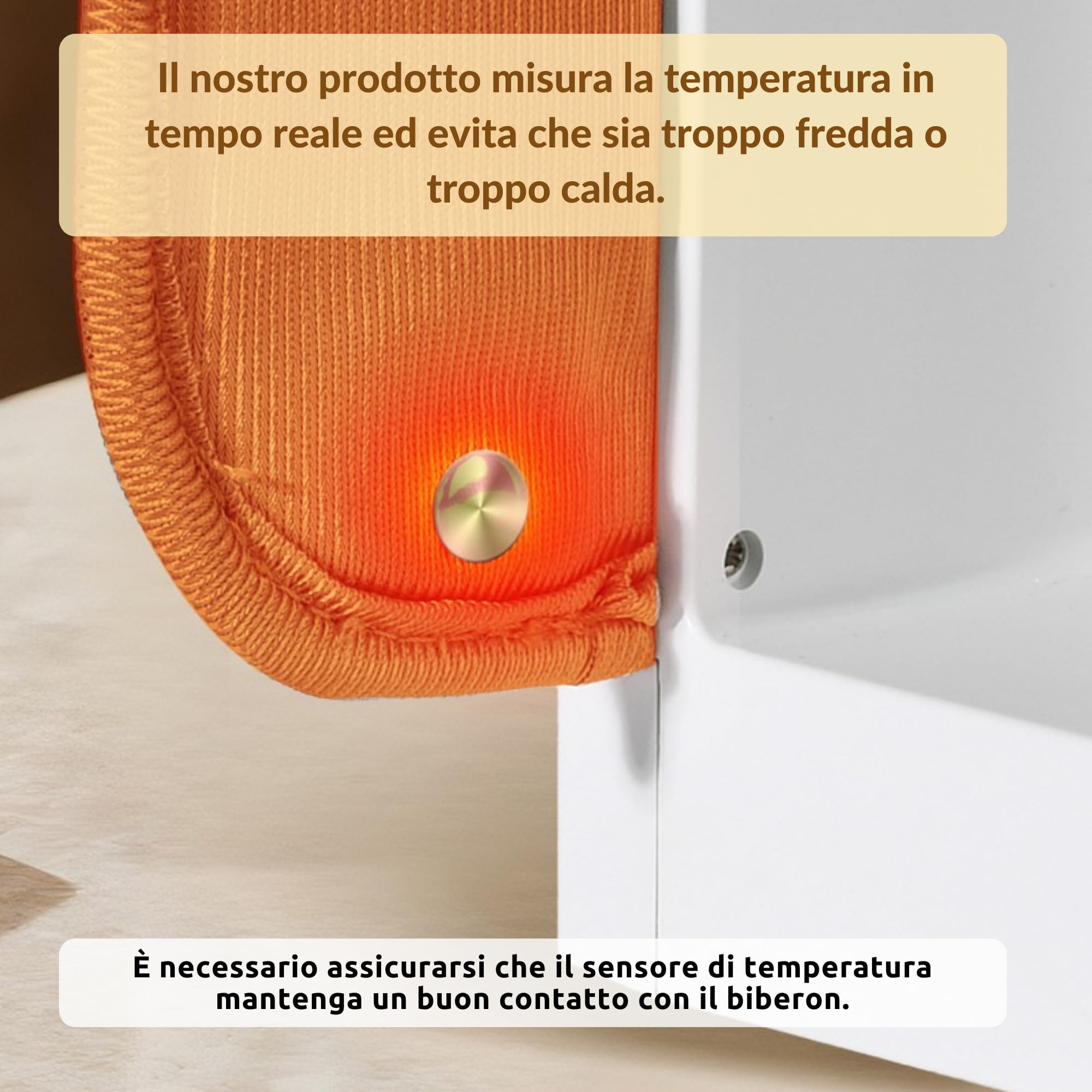 Smartia – Scaldabiberon portatile universale, batteria da 9.000 mAh e resistente ai liquidi, scaldabiberon con display LED e luce notturna per il tuo bambino, 6 livelli di temperatura, Cert. CE e RoHS