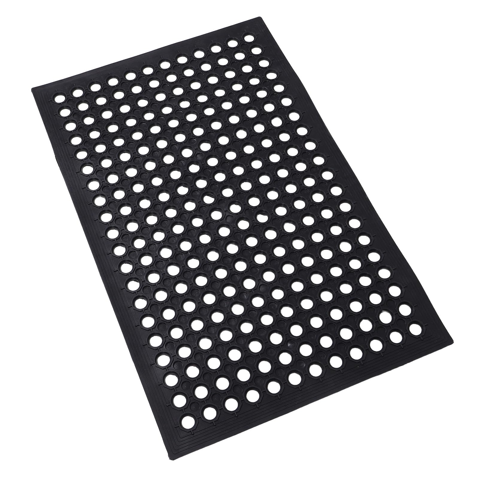 Alfombrilla de cocina antideslizante de goma negra impermeable para hogar y hotel