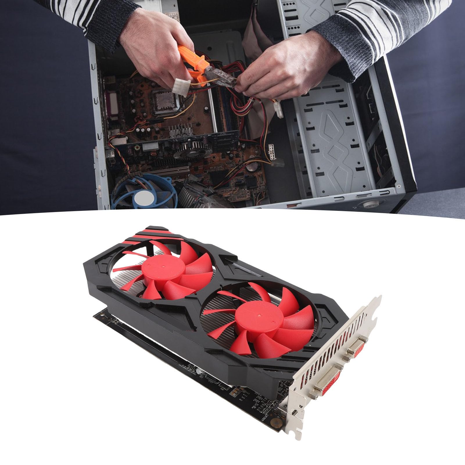 1G GDDR5 128BT PCIE 2.0 X16 PC Karta Graficzna z kompaktową konstrukcją, Zaawansowane Rozpraszanie Ciepła, Wysoka szybkość Klatek do Pracy, Gier i Inne