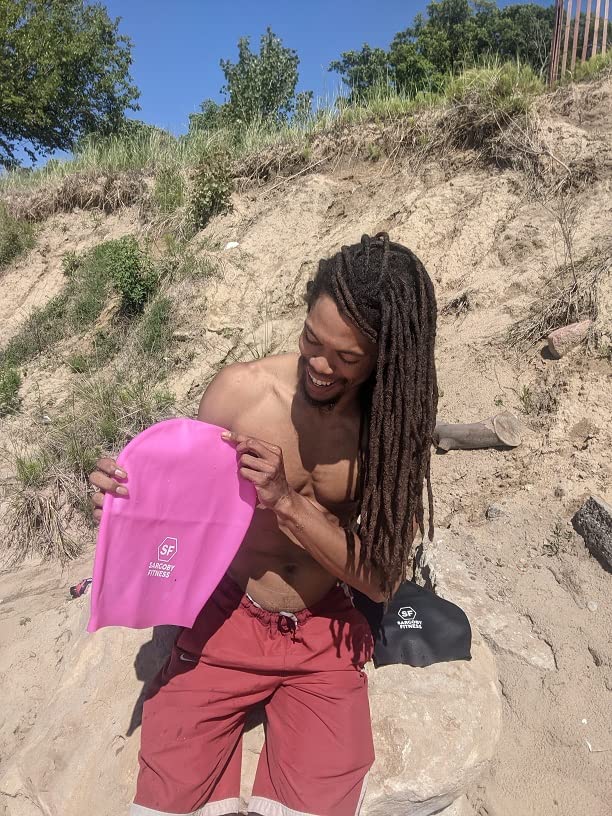 Sargoby Fitness Dreadlocks swimming cap Designed for voluminous and bulky hairstyles like Braids Dreads Locs - Image 3