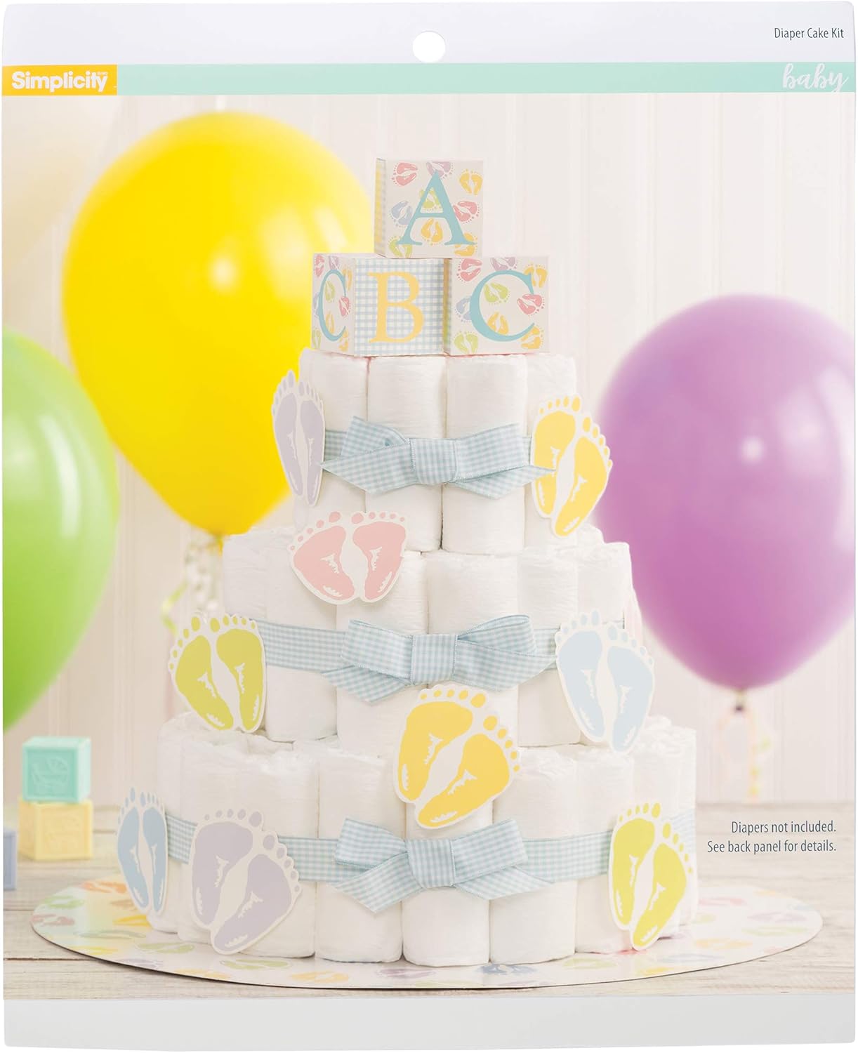 Simplicity Baby Shower Diaper Cake Kit, 27pc Baby