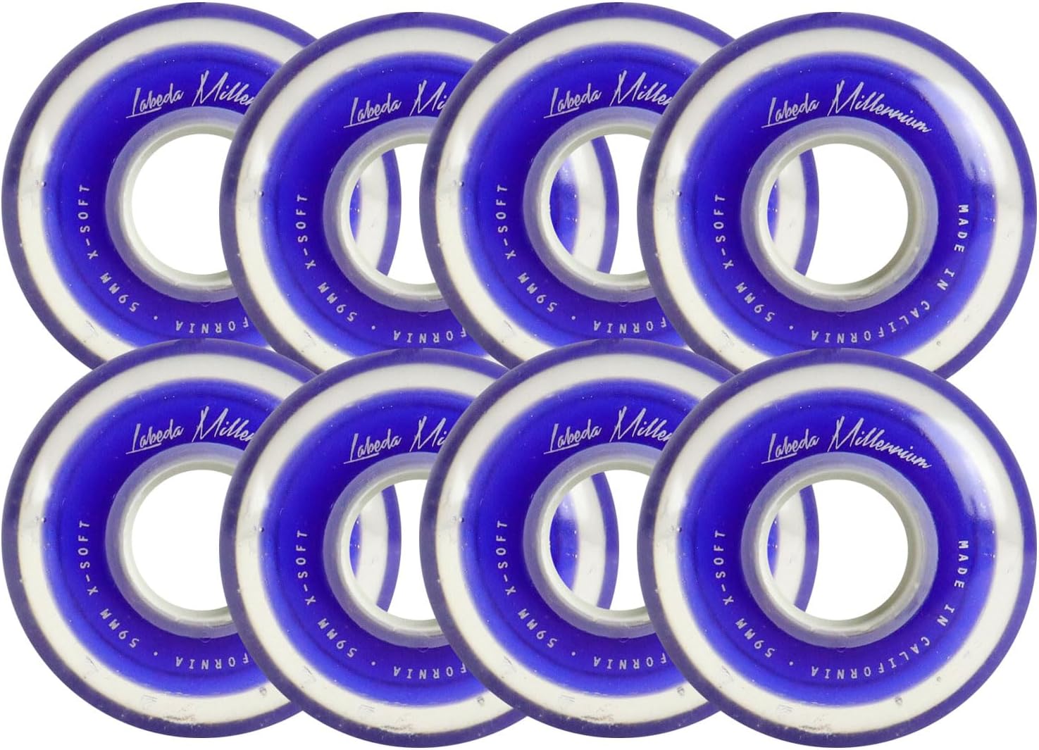 Labeda Millennium Gripper Roller Hockey Inline Wheels 8 Pack - Choose Color/Size