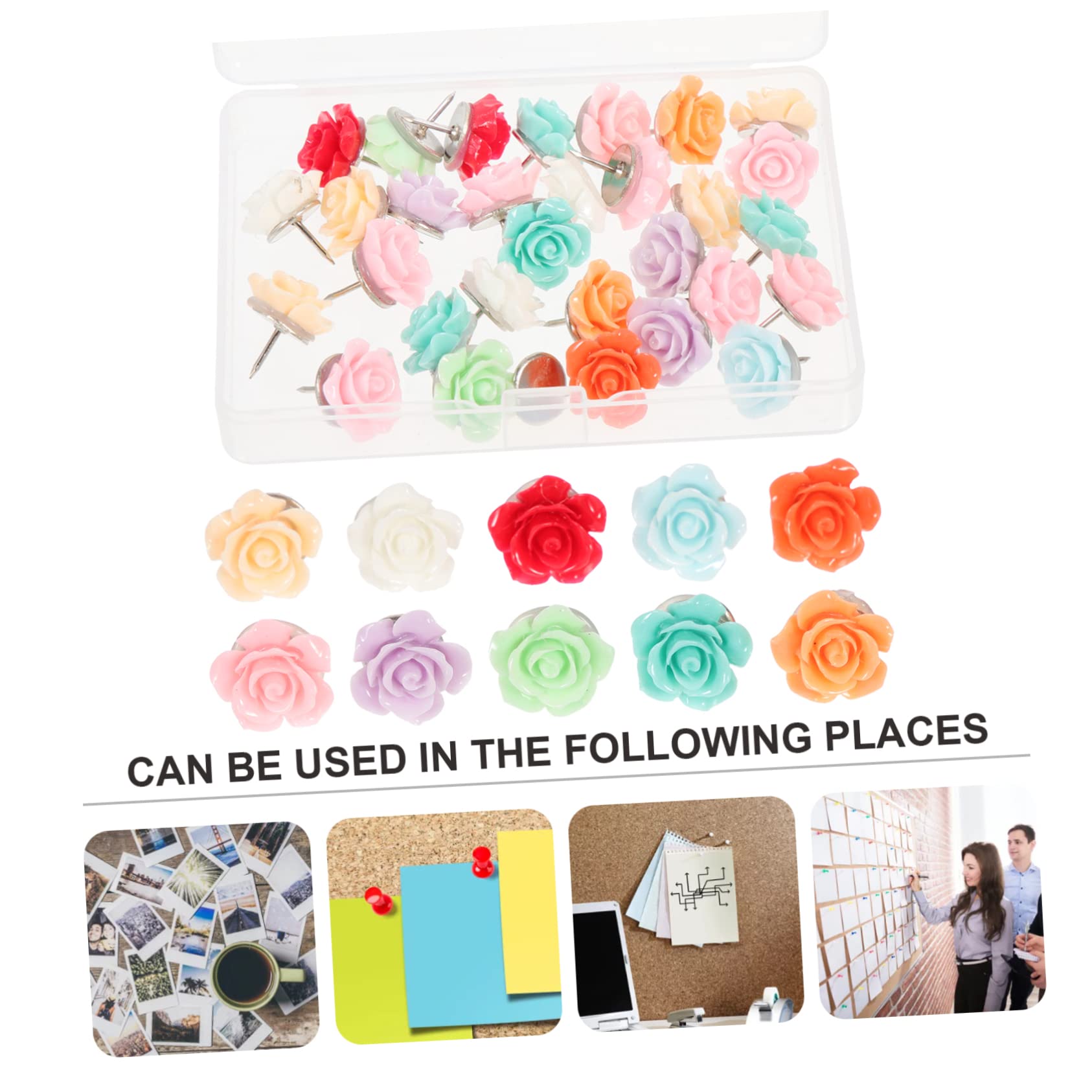NUOBESTY 120piezas Chinchetas Multifuncionales De Colorida para Decoración y Fijación De Mapas Tacks Reemplazables para Tableros De Anuncios y Paredes De Fotos