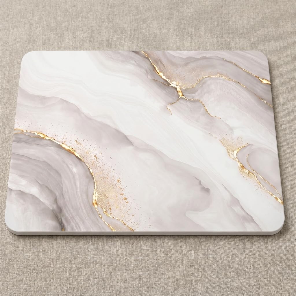 Tappeto diatomite bagno (60 x 40 cm) - Pietra assorbente ad asciugatura istantanea, antibatterico e antiscivolo, per doccia e cucina, effetto marmo avorio