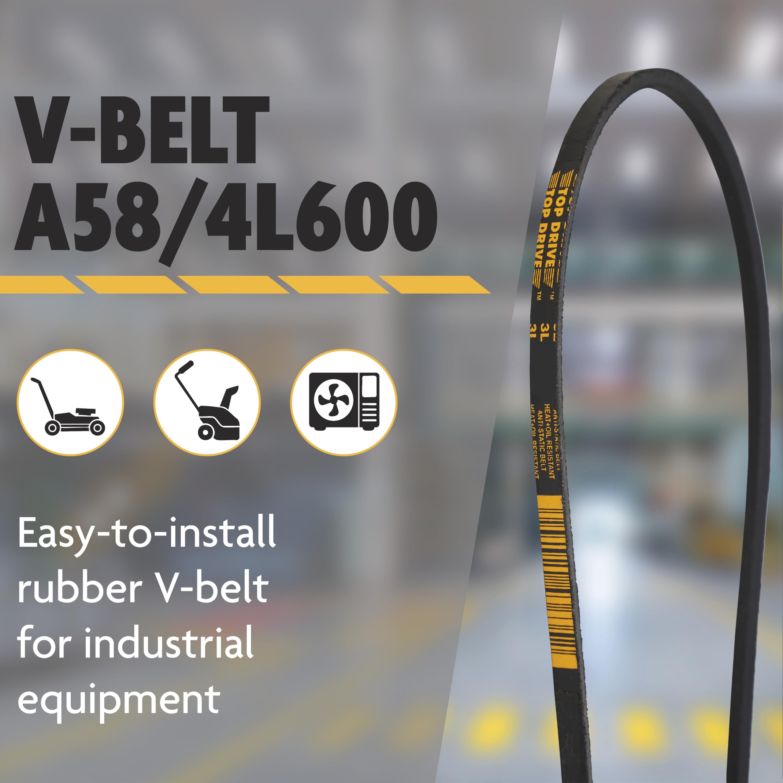 Top Drive A38/4L400, A/4L, Classic Wrapped V Belt, 1/2" x 40" — Amazon image 29