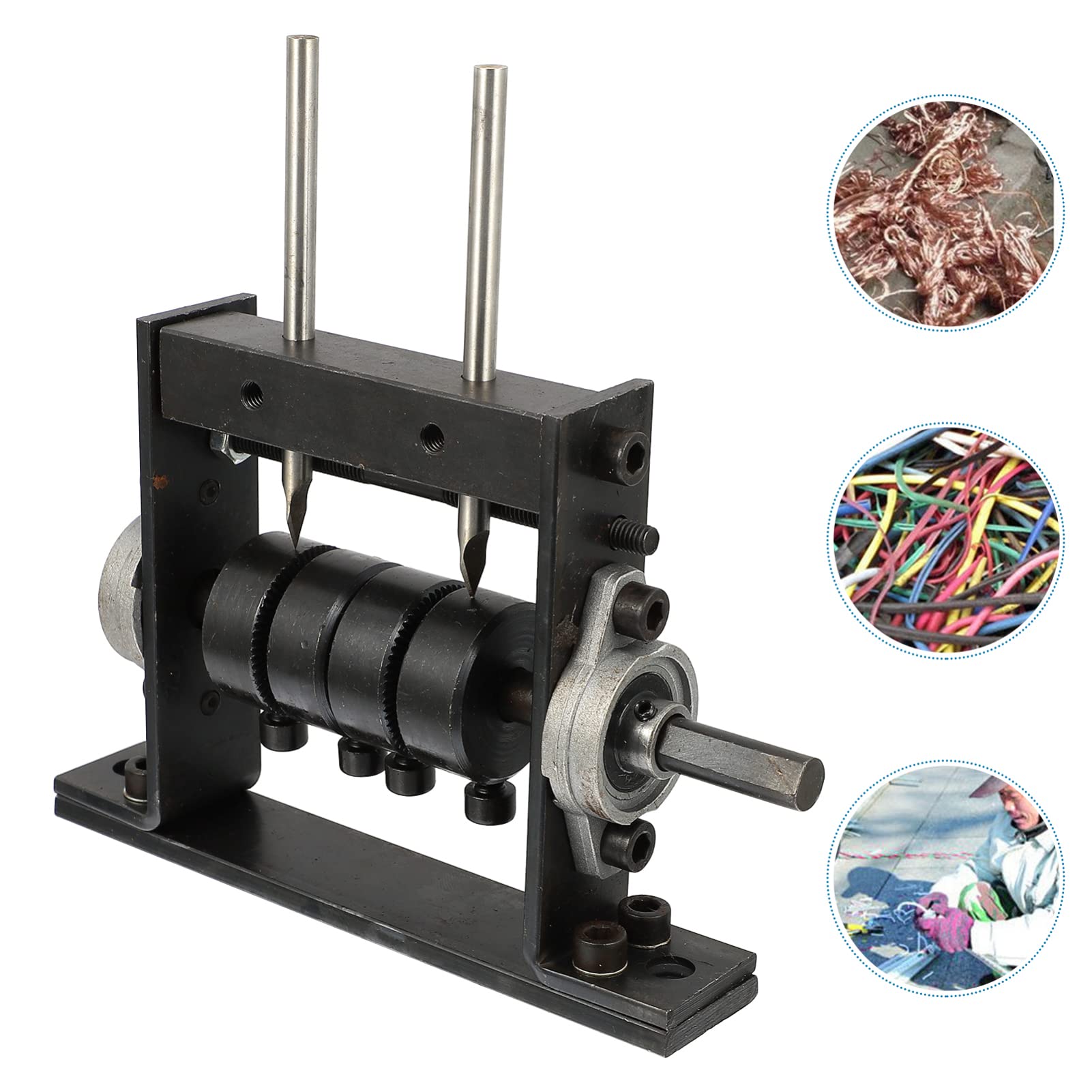 Outil Manuel de Dénudage de Fil en Fer Argenté, Portable et Simple | Usage Domestique, Structure Rationnelle, Commande Facile, Format Compact pour Bricolage et Atelier