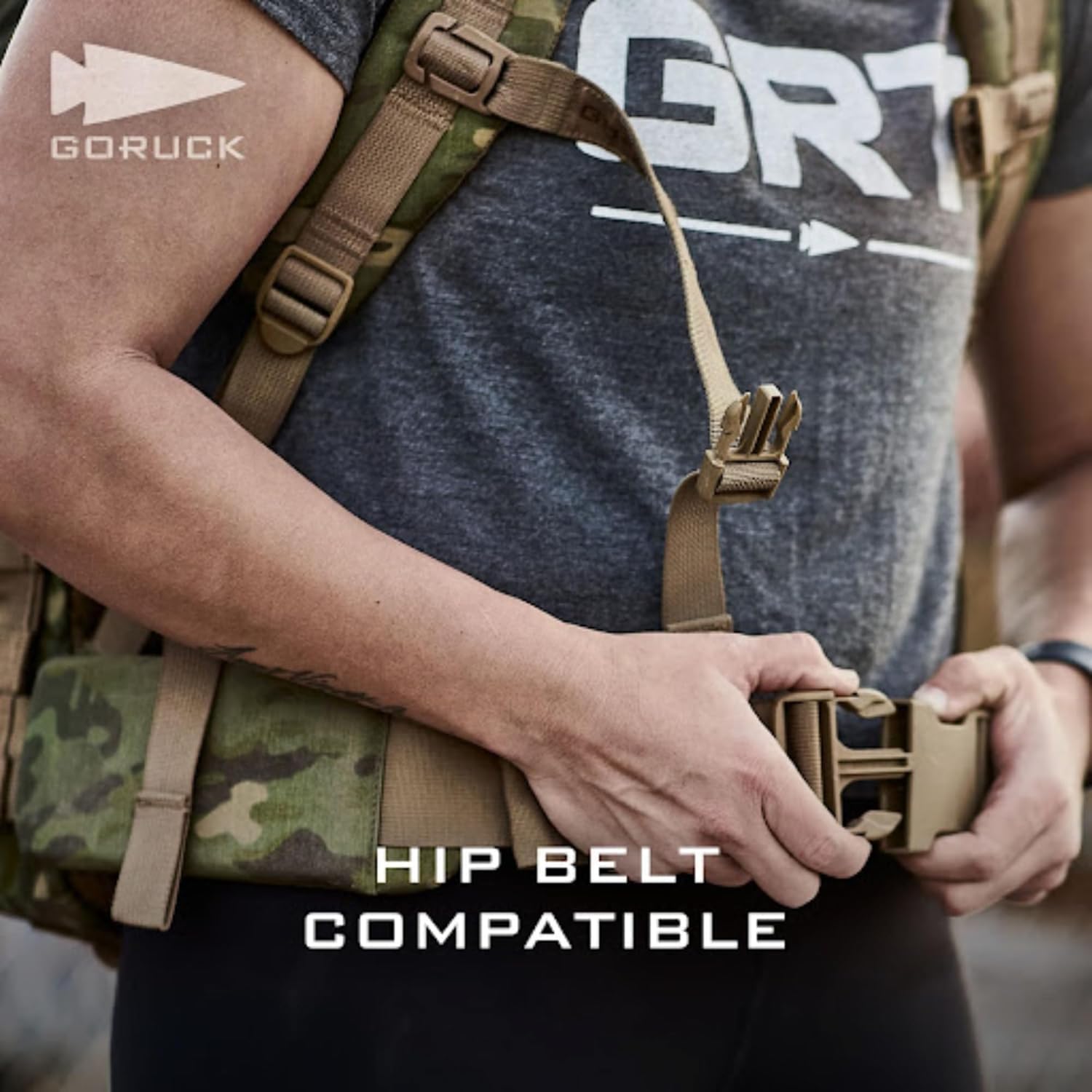 GORUCK Rucker 4.0 15L Black - Purpose Built Rucking Backpack, Military Weight Training Rucksack w/Ruck Plate Pocket and Extra Padded Straps - Image 8