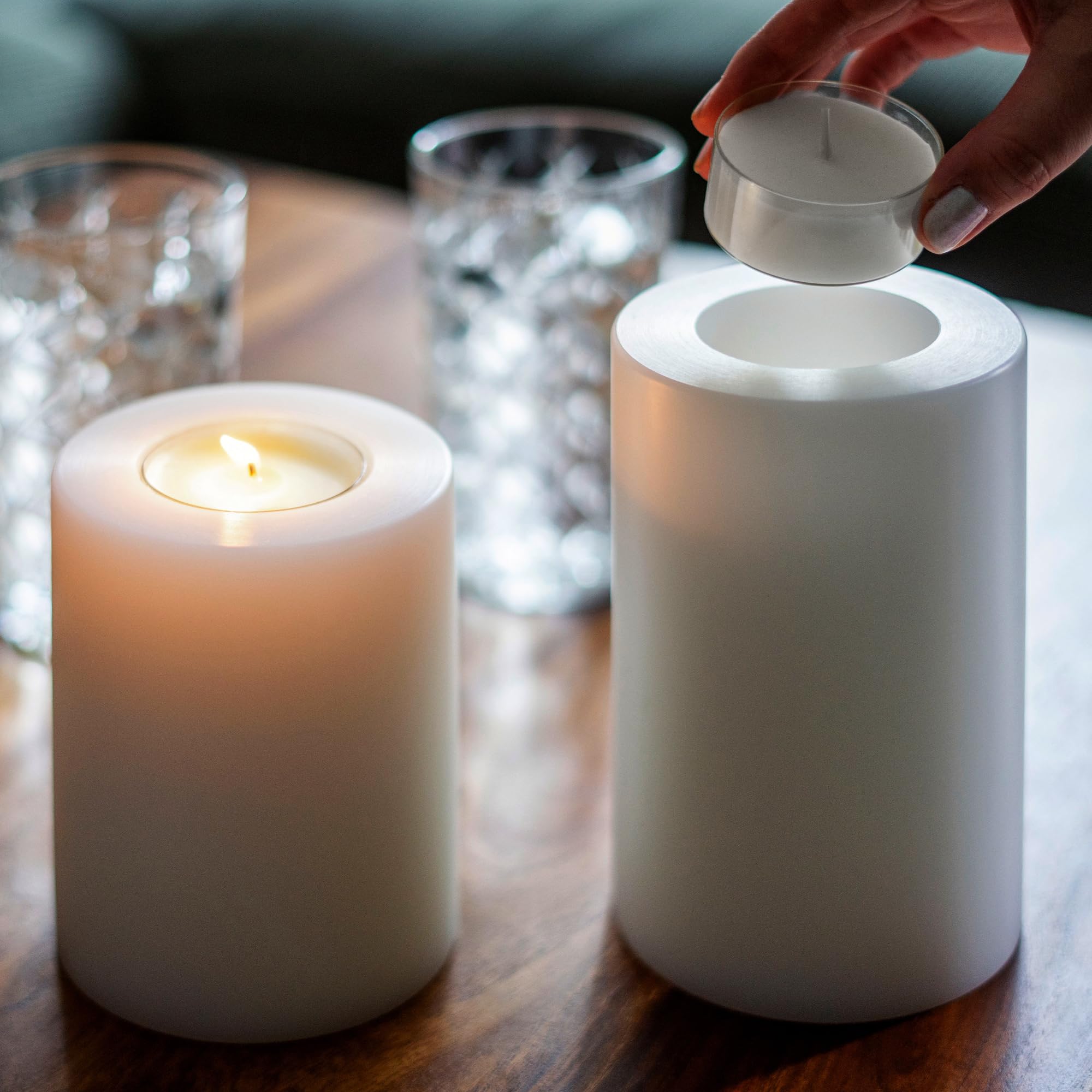 Qult Farluce podgrzewacze w etui z tworzywa sztucznego – bez sadzy – bezzapachowe – Nightlights i Maxilights (Qult Farluce Maxilights, 2)