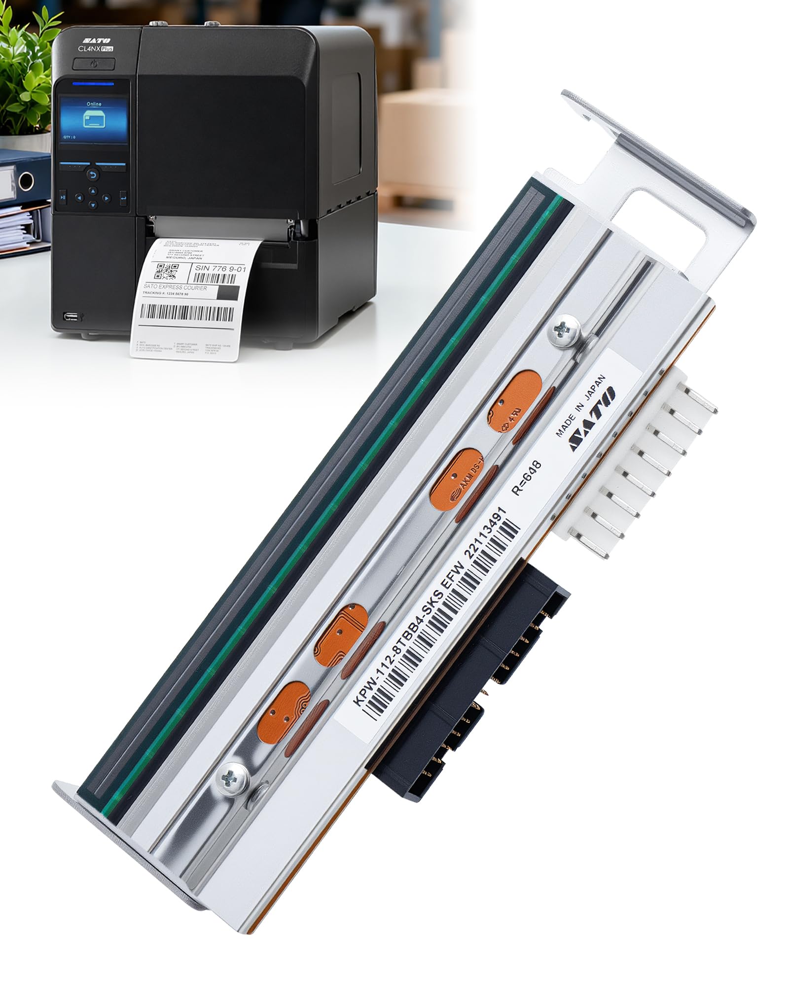 R29797000 New Genuine Printhead for SATO CL4NX 4NX Plus, OEM Print Head Replacement for SATO Barcode Thermal Label Printer 203dpi