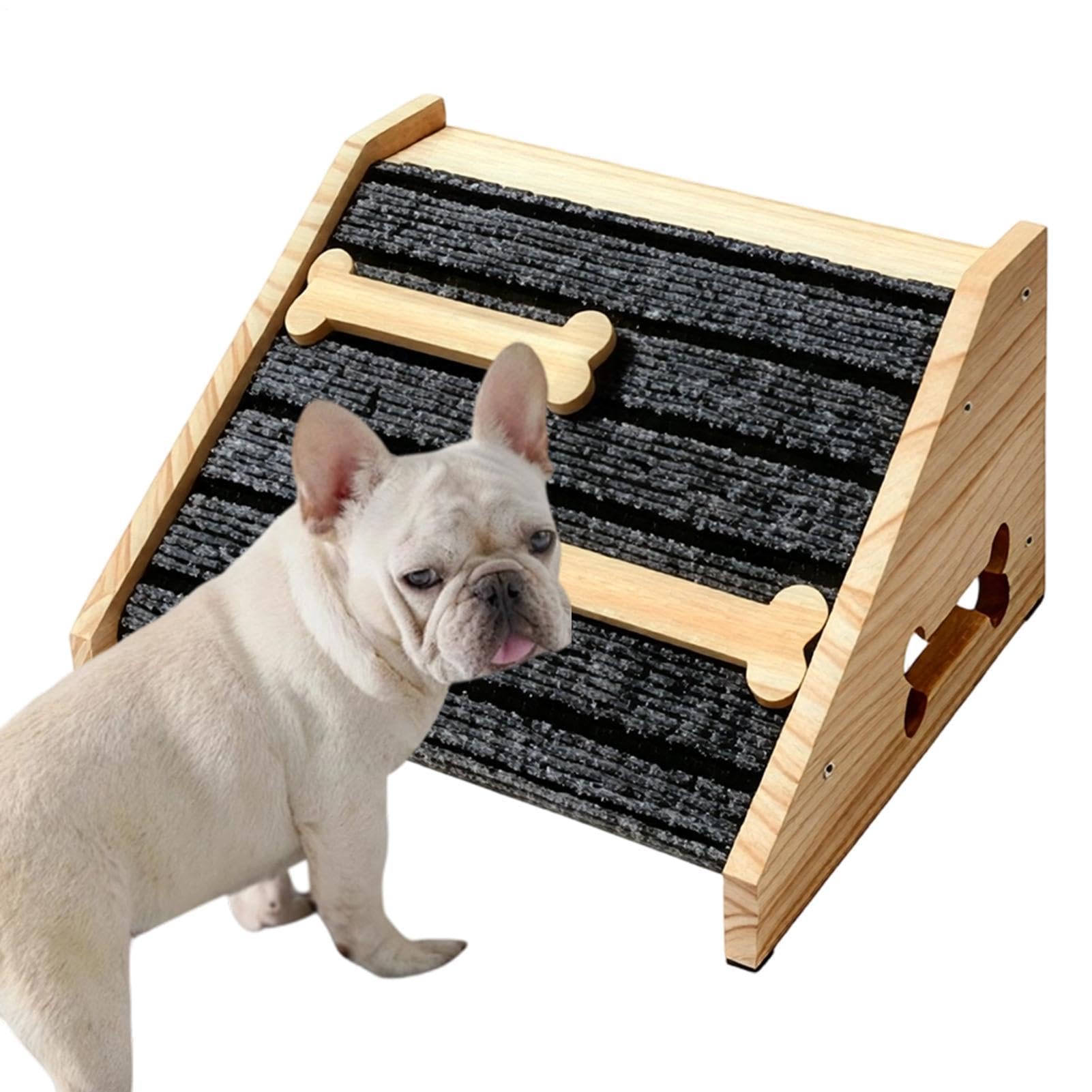 Rampa De Perro para Subir Las Escaleras,Escalera Portátil De Madera Antideslizante - Rampa Escalera para Perros con Almohadilla De Fieltro | para Cama sofá Dormitorio Interior Exterior
