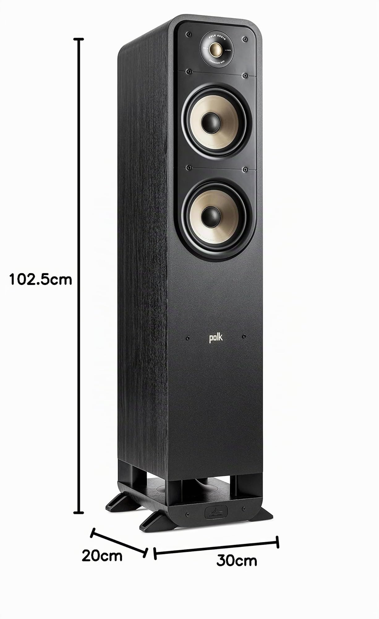 Polk Audio Signature Elite ES55 - Diffusore HiFi per musica e home cinema, altoparlante passivo full range (confezione da 1) - nero