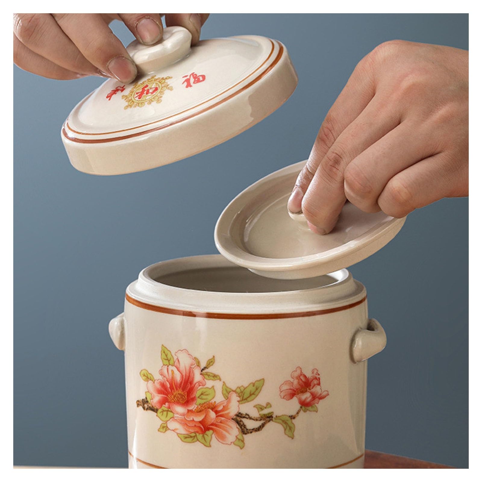 Ceramiczna miska do zupy z pokrywką, miski do serwowania zupy, kubki do zupy cebulowej z uchwytami, idealna na imprezy, do serwowania jedzenia, dekoracji wnętrz i rozrywki