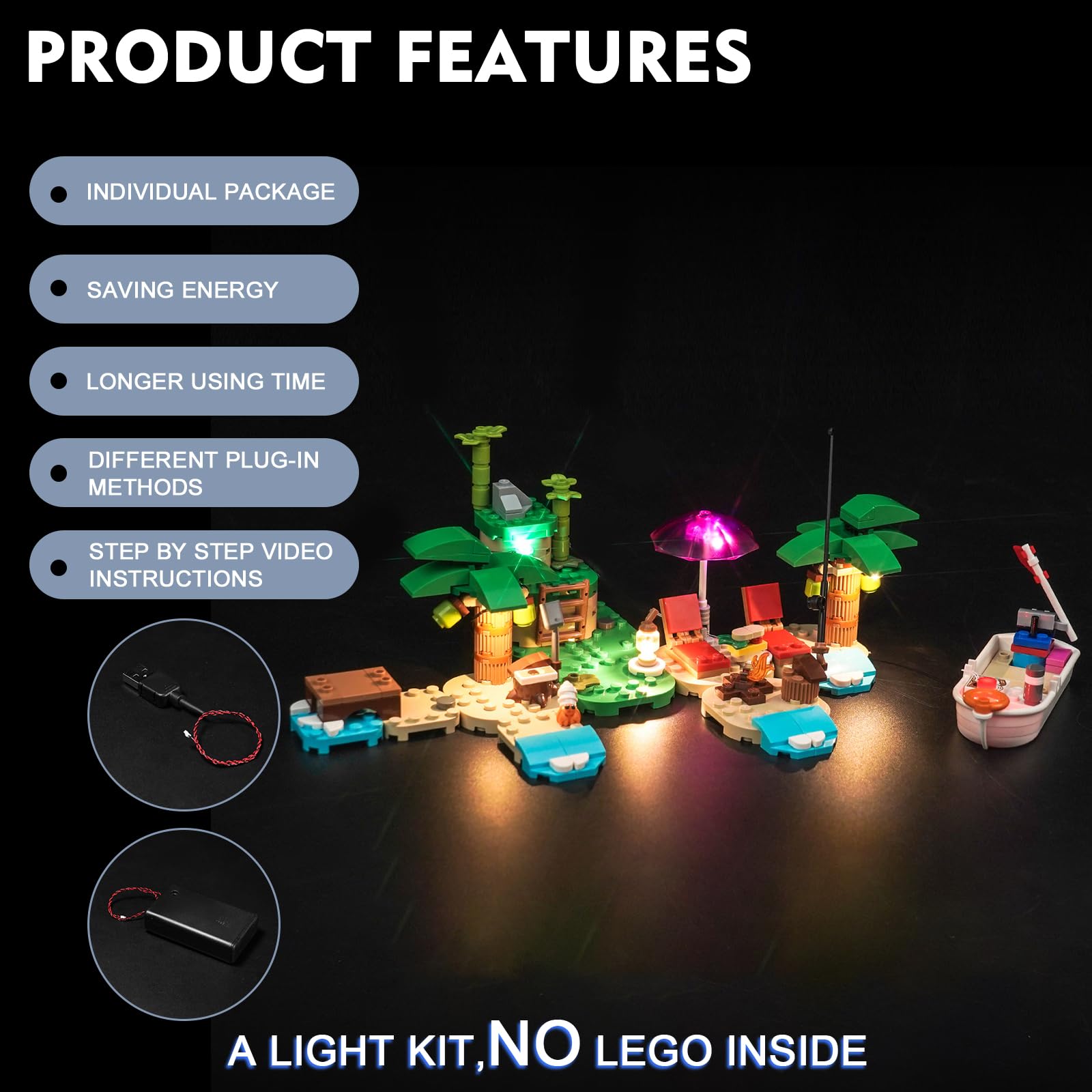 Led Light Set for Lego 77048 Animal Crossing Kapp'n's Island Boat Tour (No Lego), Decoration Lighting Set for Creative Toys - Image 4