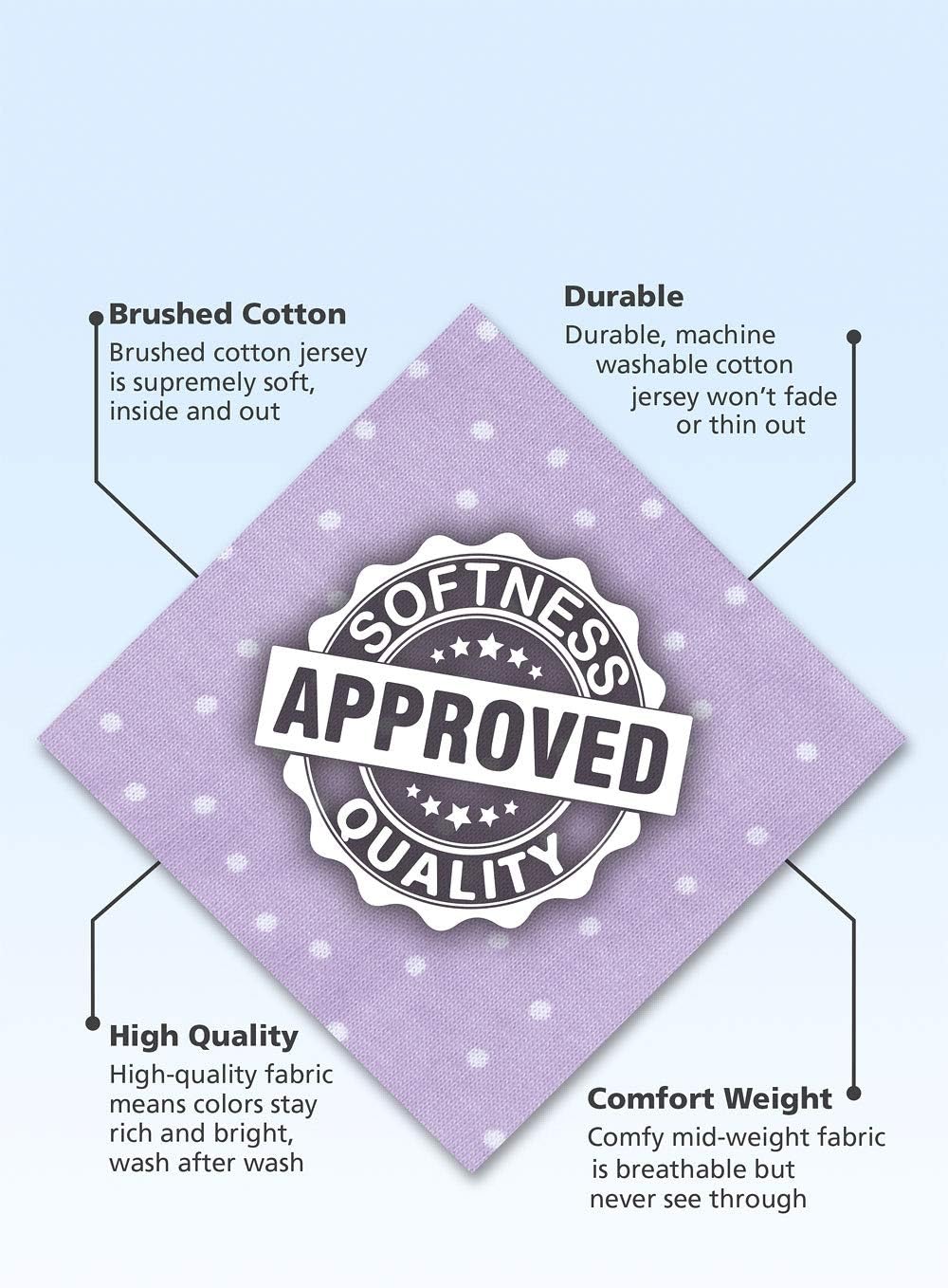 PajamaGram Long Bathrobes For Women - Womens Cotton Robe, 100% Cotton Large Lavender - Polka Dot