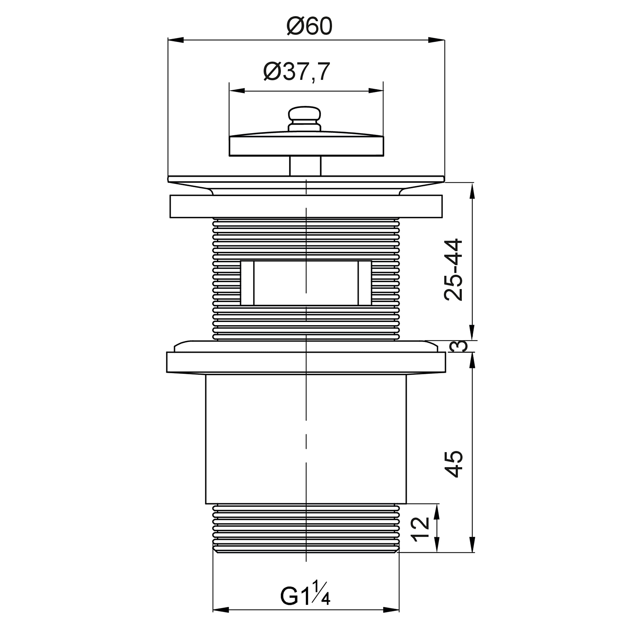 Wirquin Basin/Sink/Bath Plug - Grey | Plumbing Bathroom - View #14
