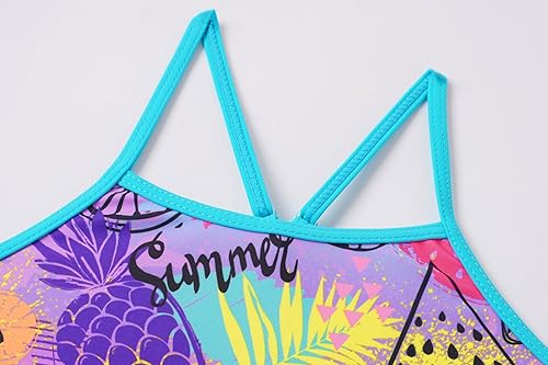 Miniatura 7 de Akokvlar Traje de baño de dos piezas para niñas, tankini con pantalón corto