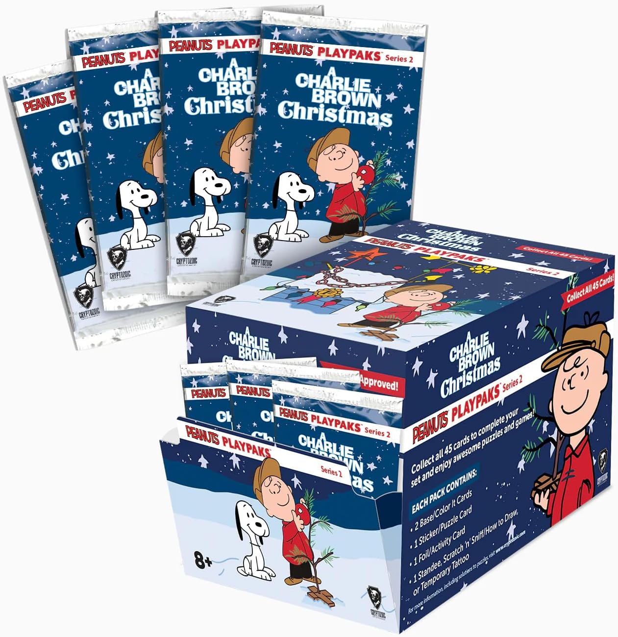 Cryptozoic Entertainment Peanuts Playpaks: A Charlie Brown Christmas (24-Pack Display Box)