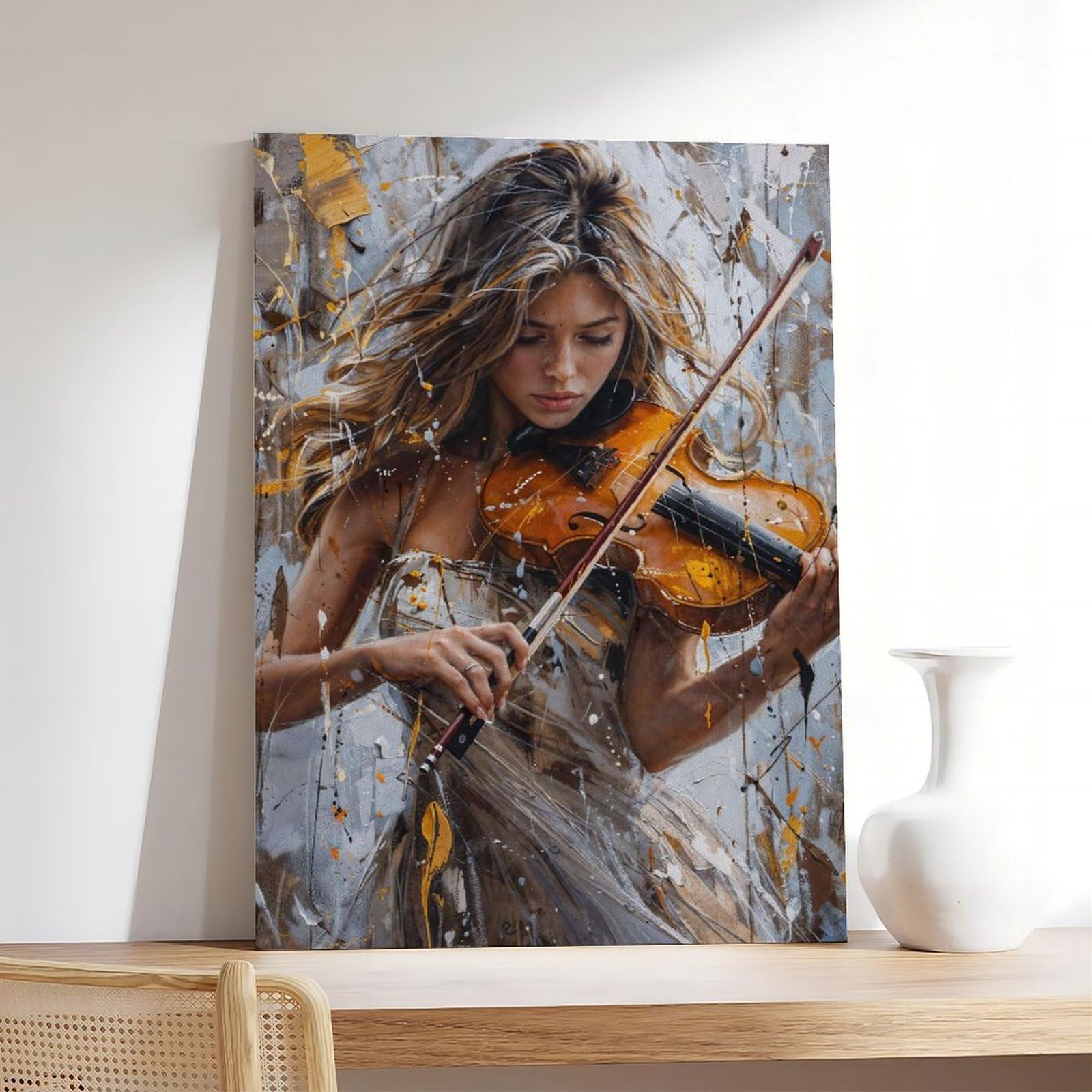 Decorazione da parete musicale (4) poster su tela decorazione per camera da letto paesaggio ufficio camera regalo decorazione 61 cm L x 91,4 cm W