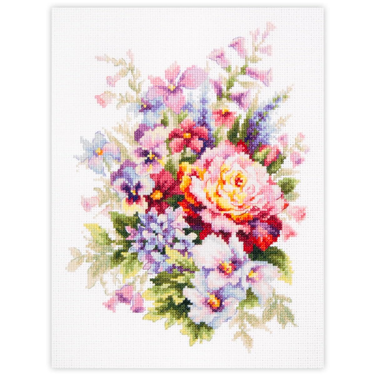 Magic Needle Zweigart Edition Summer Flowers Counted Cross Stitch Kit