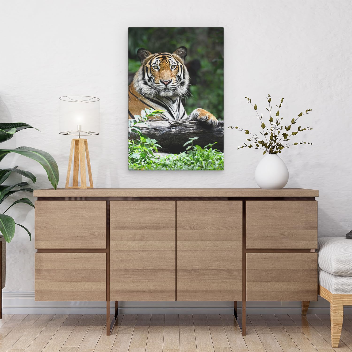 Artaza Cuadros Decoración Salón Modernos Tigre - 40x60 cm - Cuadros Animales - Decoración Pared - Lienzos - Selva