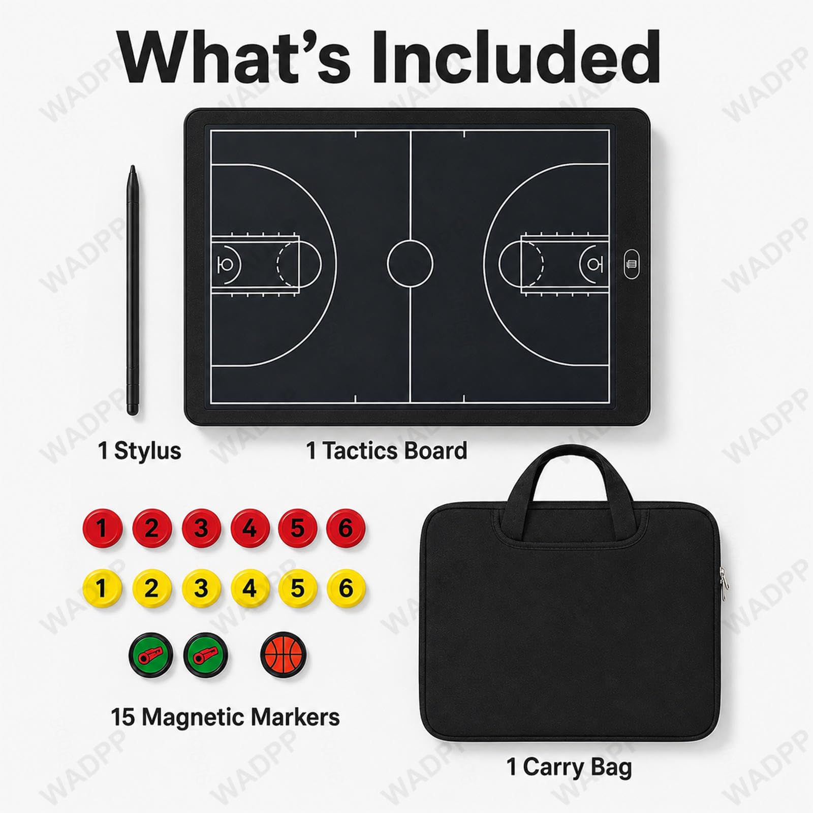 Pizarra Táctica Baloncesto Electrónica 16 Pulgadas, LCD Magnética