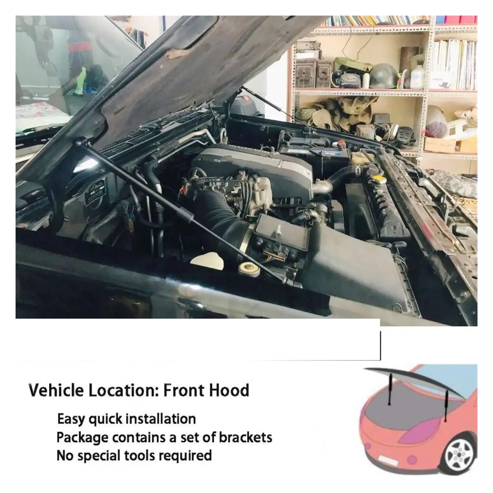 Gasfeder Für Mitsubishi Für Pajero Für Montero Für Shogun V20 NH NJ NL Fronthaube Haube Gasdruckfedern Hubstütze Stoßdämpfer Absorberstange Gasfeder Dämpfer Motorhaube(Purple carbon fiber)