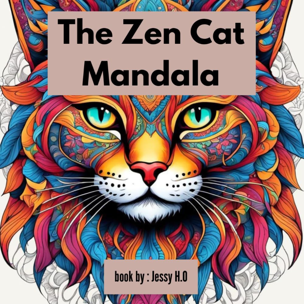 The Zen Cat Mandala: adult coloring book