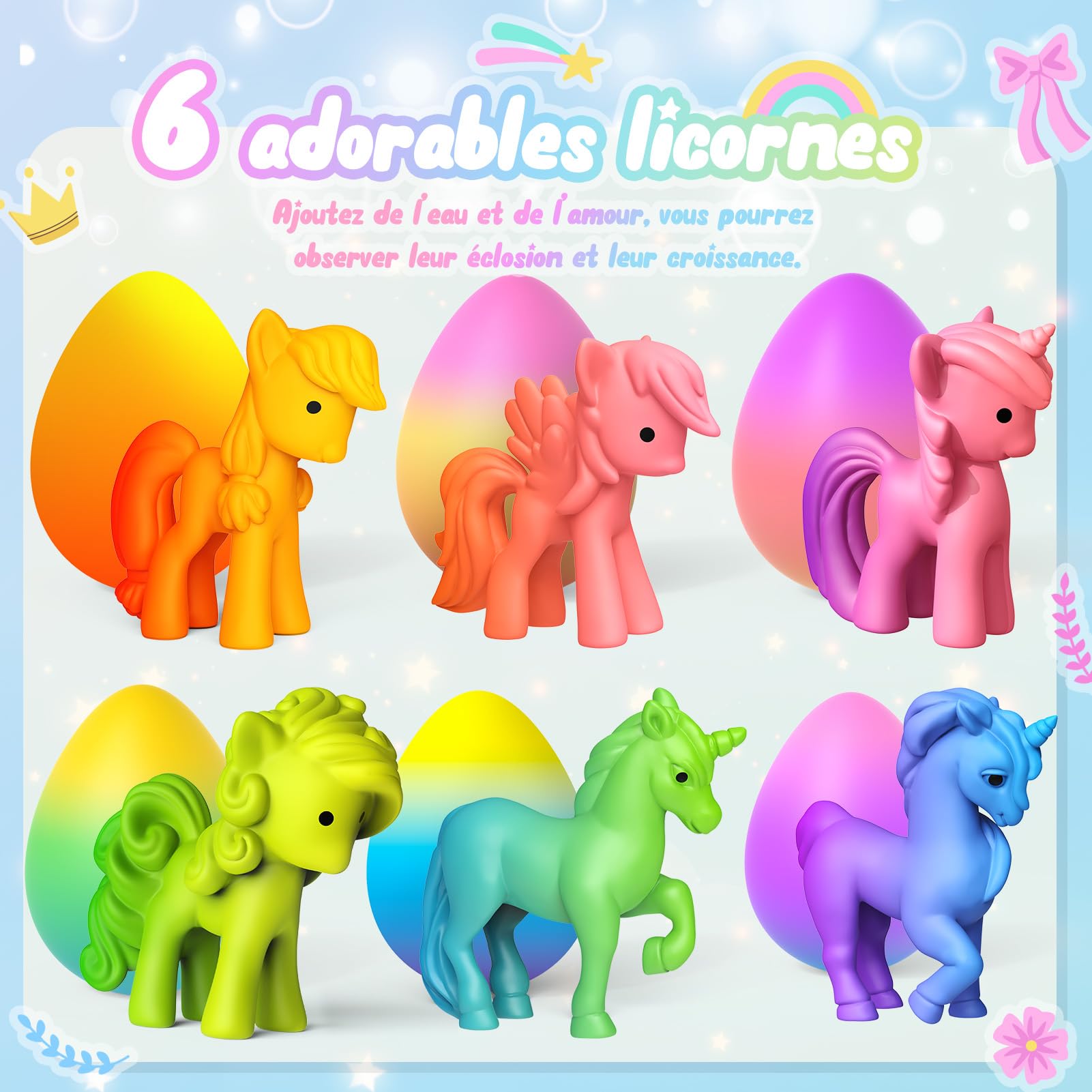 IKidiki Licorne Jouet Fille 3 4 5 6 7 Ans, Cadeau Fille 3 4 5