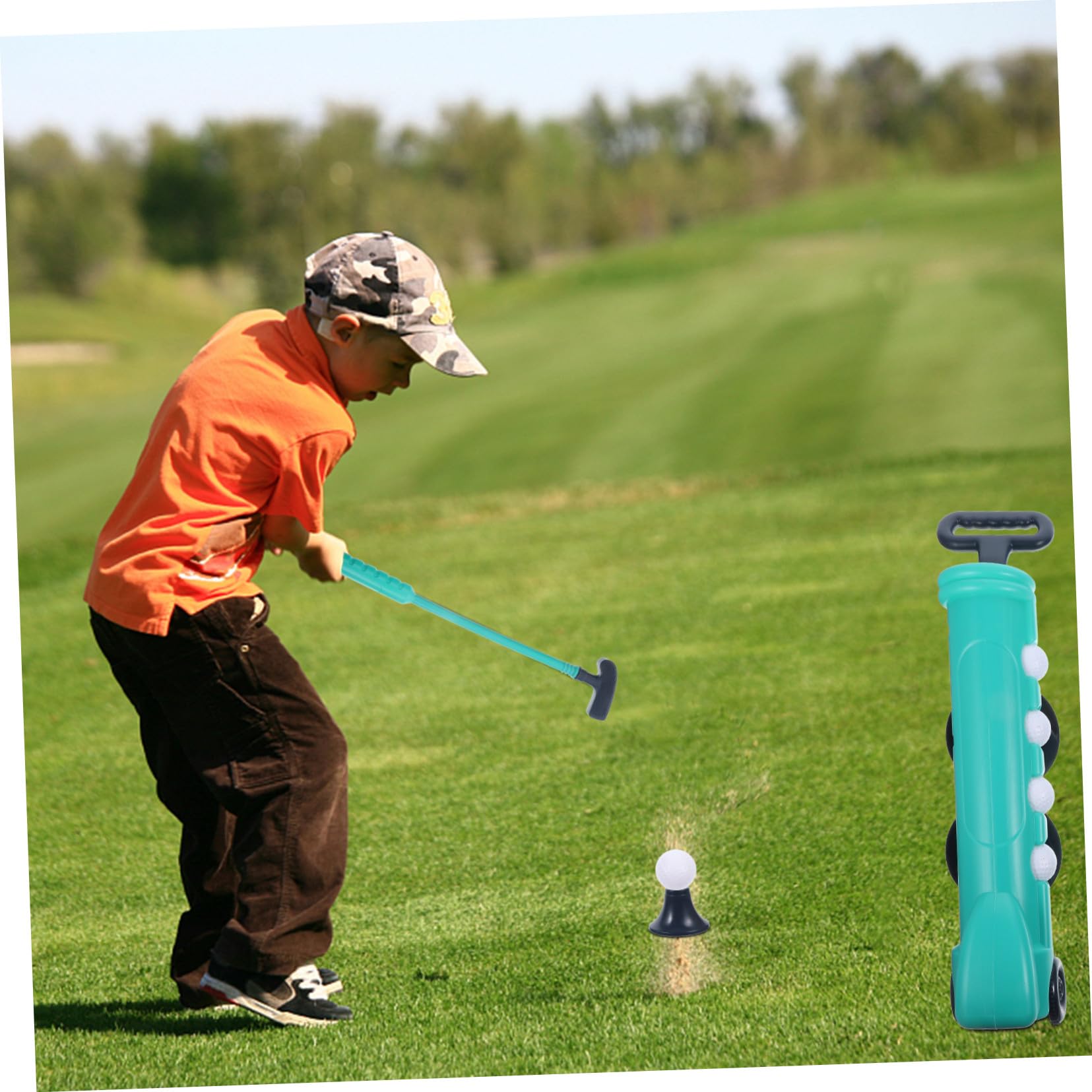 Juego de Juguetes de Golf para Niños, 1 Set de Plástico Azul