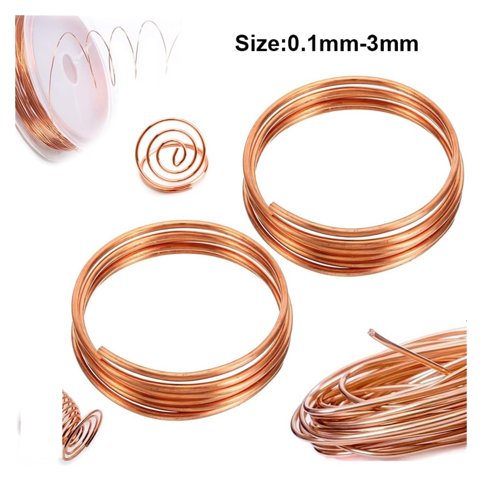 Kupfer-Spulendraht, Kupferlot, Emaillierter Draht, Kupferleitdraht Ultrafein(3mm X 1meter)