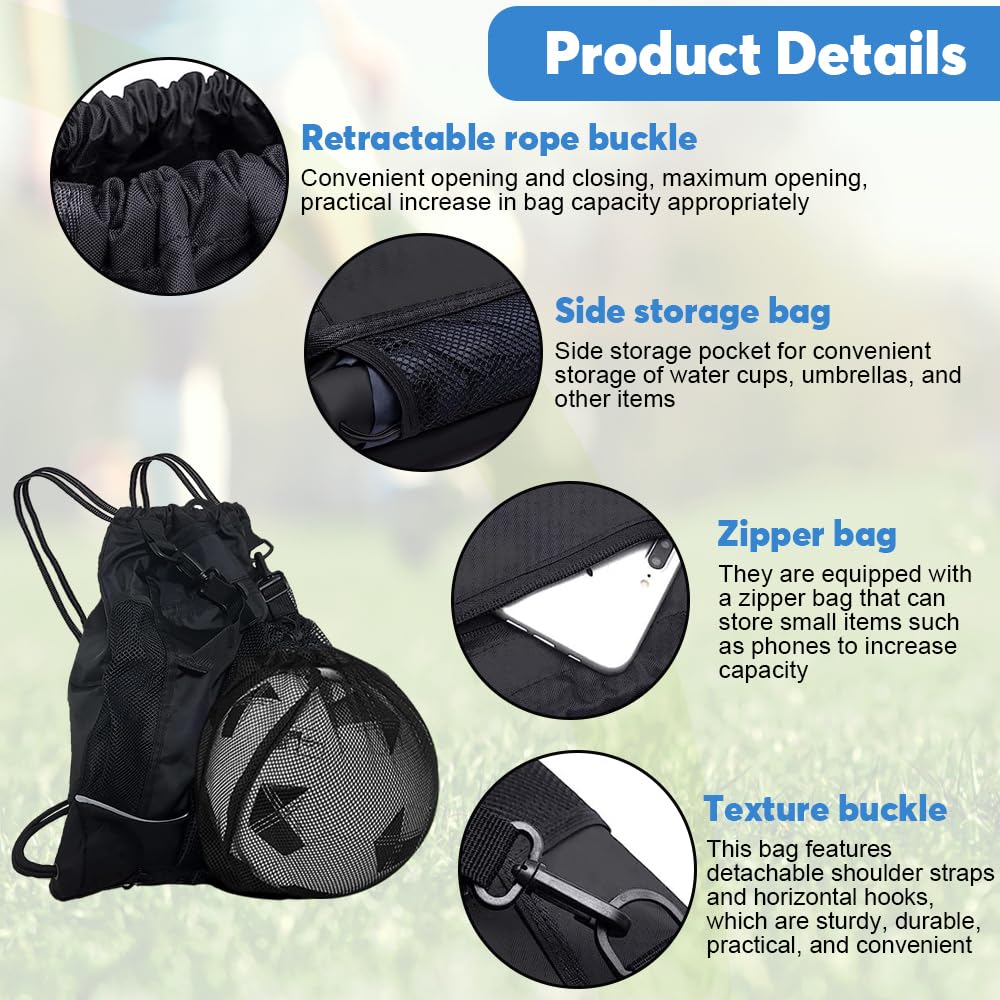 Zaino Sportivo Per Palloni - Borsa Mesh Impermeabile Per Calcio/Basket