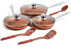 Razab Nonstick Skillets with Lids Sets on Clearance