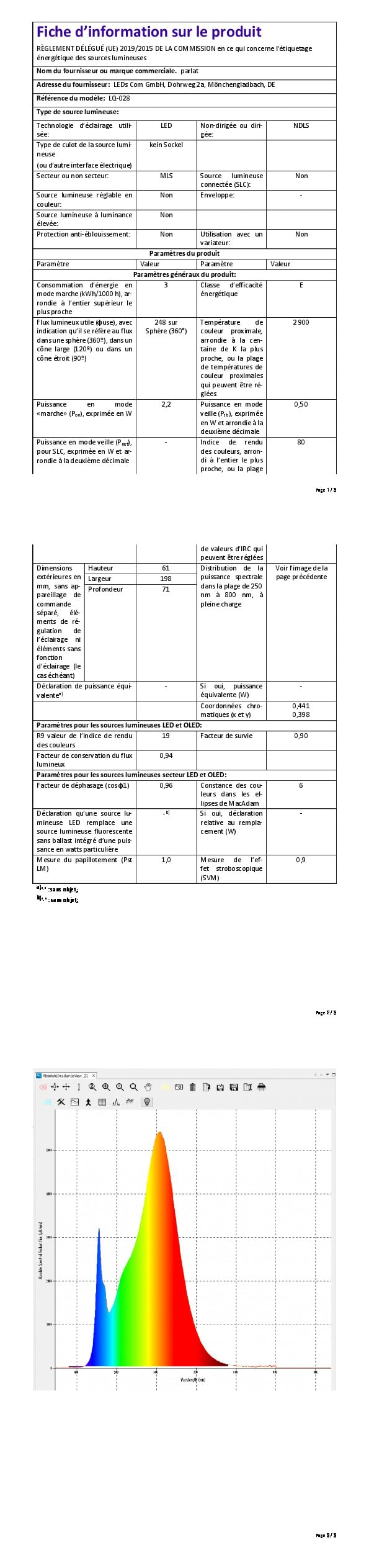 ledscom.de 5x LED Treppenlicht/Wandeinbauleuchte für innen und außen, eckig, edelstahl, 198 x 61mm, 2,2 W, 248lm, warmweiß