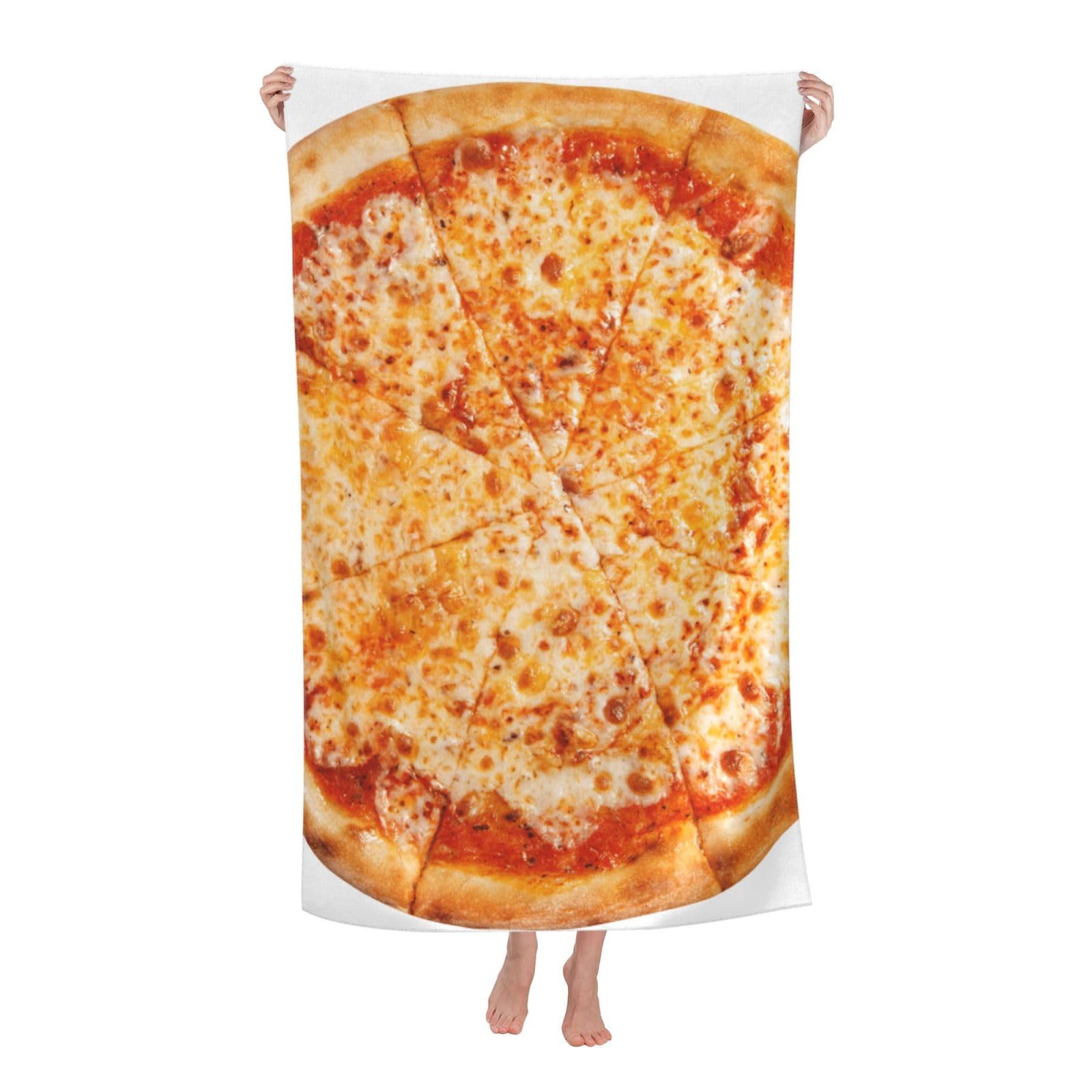 LSRCPD Beach Towel The Pizza Cheese Microfiber Beach Towels Blanket Oversized Tropical Big Extra Large XL Pool Towels Quick Dry Sandproof for Women Girls Kids